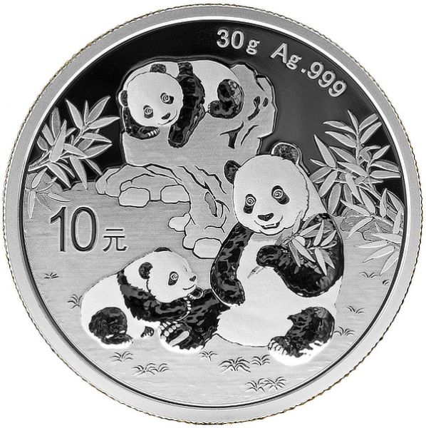 10 CNY China Panda 2025 Silber St