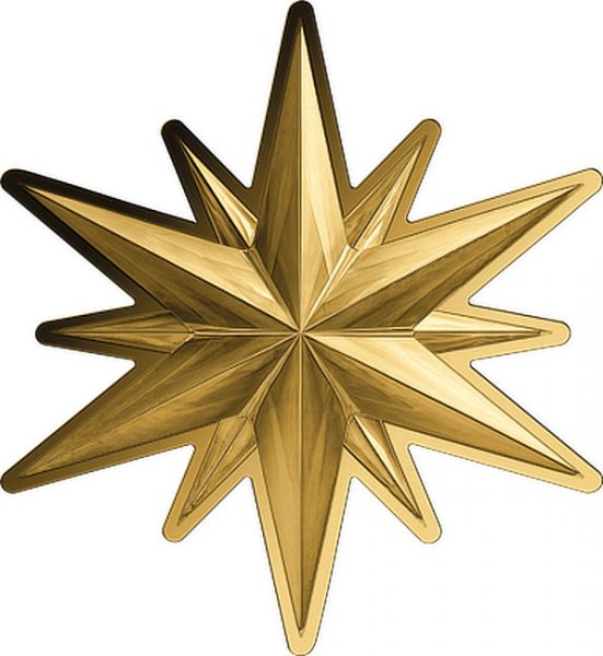 1.000 Francs Gabun Stern Shape Gold