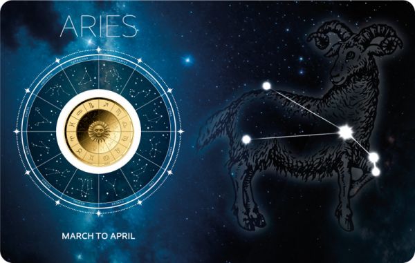 3.000 Francs Tschad Zodiac Signs "Widder" Gold