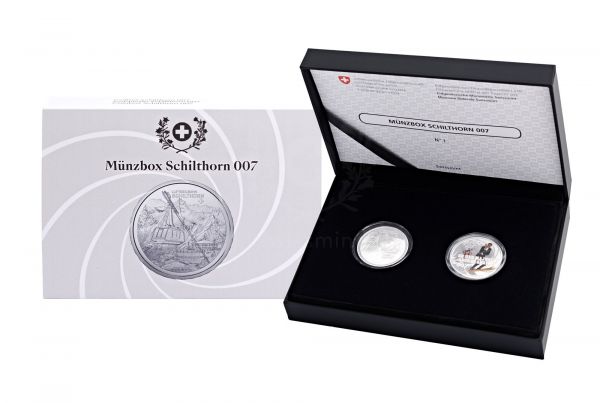 20 CHF Schweiz Schilthorn - 007 Edition 2024 Silber PP Münzbox