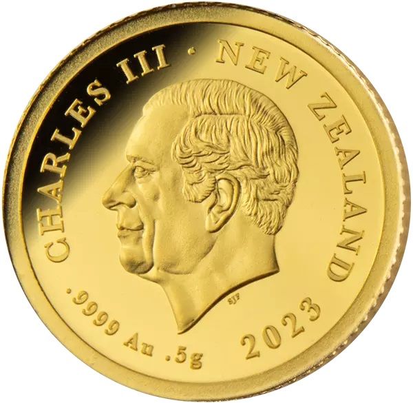 50 Cents Neuseeland Krönung von King Charles III 2023 Gold PP