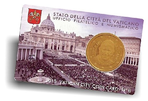 50 Ct. Vatikan Coincard "Petersplatz" #6 2015 CN vz