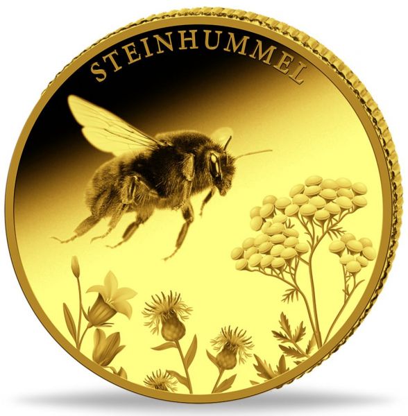 Deutschland Wunderwelt Insekten Steinhummel 2024 Gold PP