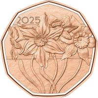 5 Euro Österreich Narzissen 2025 Kupfer vz 5 Euro Österreich Narzissen 2025 Kupfer vz