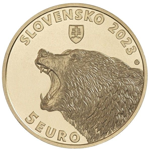 5 Euro Slowakei Flora & Fauna - Braunbär 2023