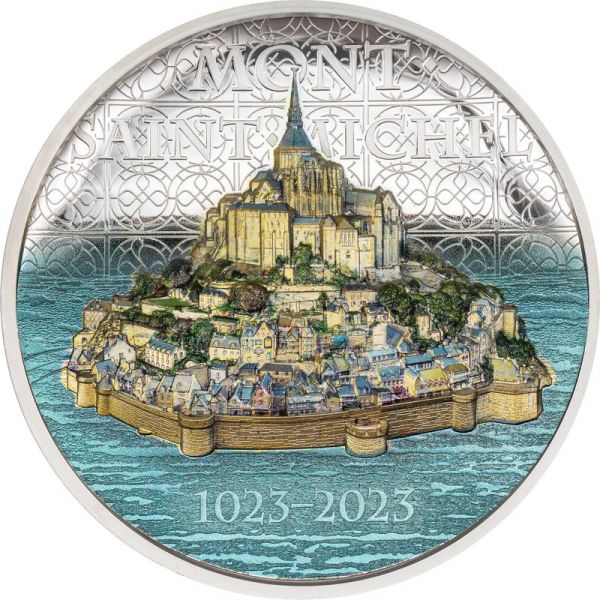 10 Dollar Cook Islands Mont-Saint-Michel 2023 Silber PP