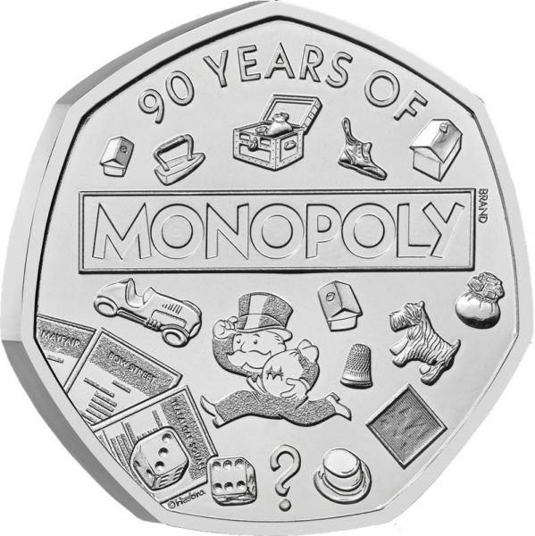50 Pence GB Monopoly 2025 CN St Blister
