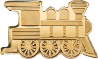 1 Dollar Palau Golden Train Shape SF 1 Dollar Palau Golden Train Shape SF