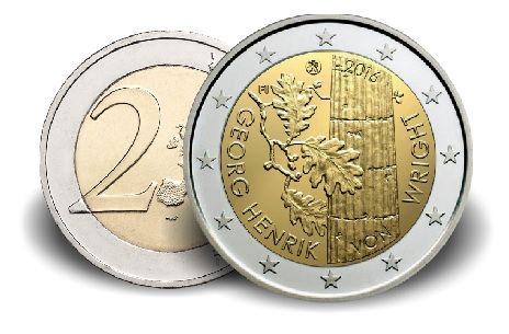 2 € Finnland "100. Geburtstag von Georg Henrik von Wright" 2016 CN bfr