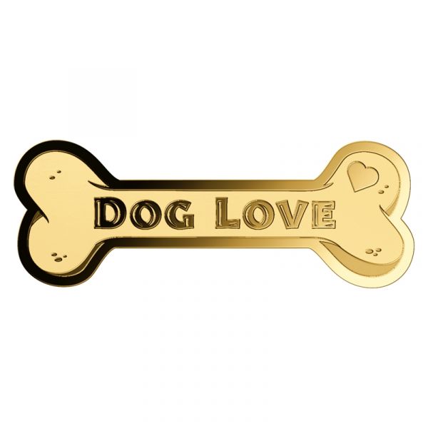 3.000 Francs Tschad Dog bone Hundeknochen "Dog Love" Gold