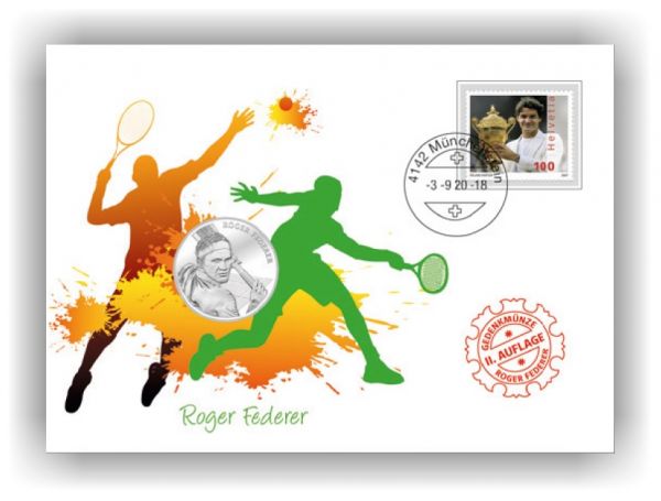 20 CHF Schweiz Roger Federer 2020 NUMISBRIEF