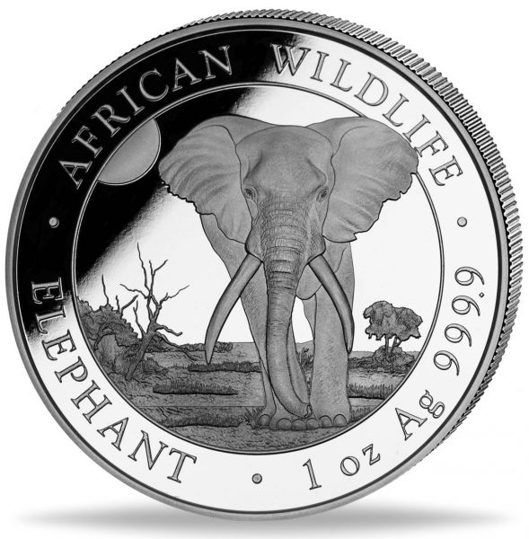 100 Shillings Somalia Elefant 1oz 2025 Silber St