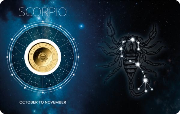 3.000 Francs Tschad Zodiac Signs "Skorpion" Gold