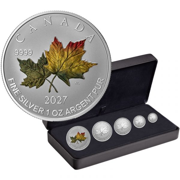 15 Dollar Kanada Maple Leaf Fractional Set 2027 Silber