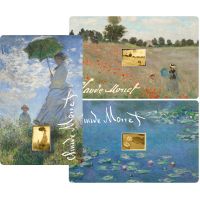 3x 3.000 Francs Tschad Claude Monet Komplett Set Coincard Gold 3x 3.000 Francs Tschad Claude Monet Komplett Set Coincard Gold