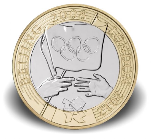 2 £ GB Olympic Games Handover Ceremony 2008 CN ST Blister