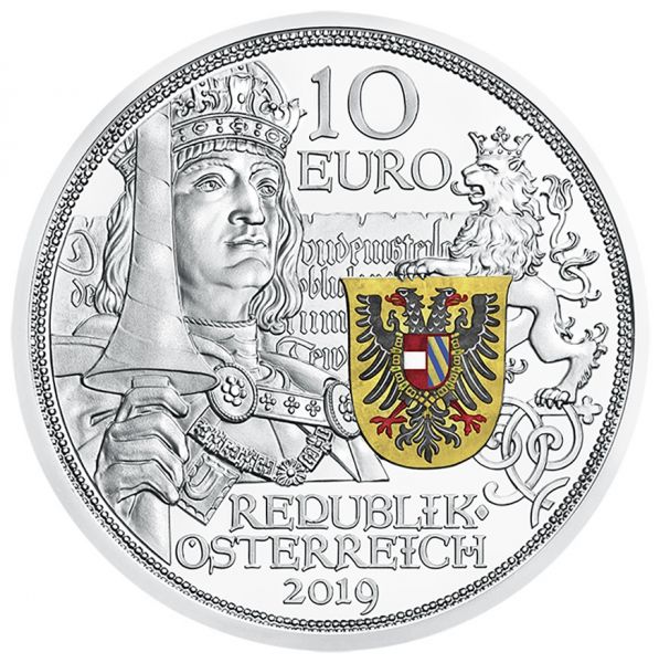 10 € Österreich "Ritterlichkeit" 2019 Silber PP farbig