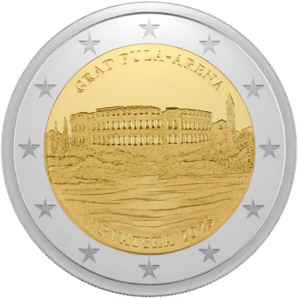 2 Euro Kroatien Stadt Pula - Arena 2025 CN bfr