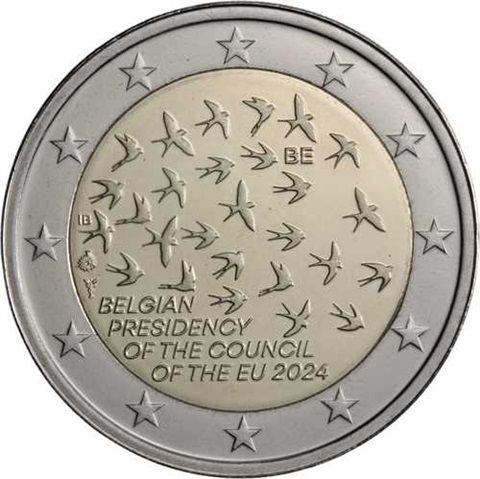 2 Euro Belgien EU-Ratspräsidentschaft CN St