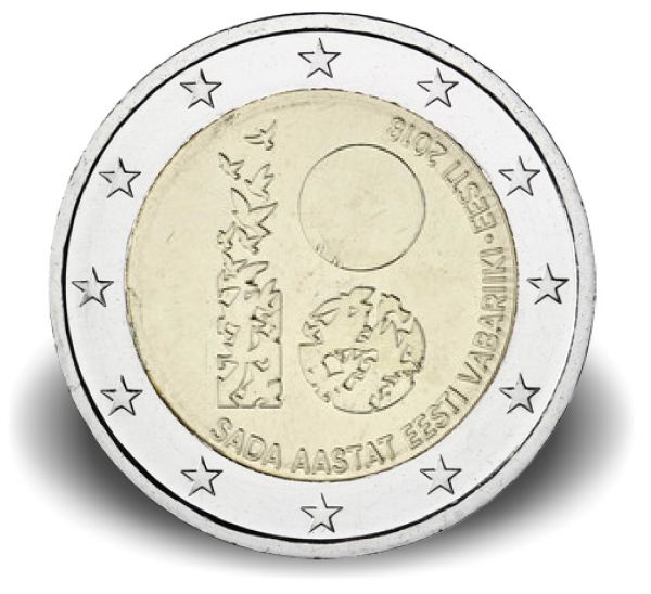 2 Euro Estland 100 J. Republik Estland 2018 CN bfr
