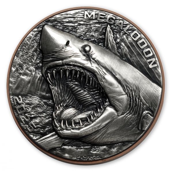 10 Vatu Vanuatu Megalodon 2025 Bi-Metall Kupfer Silber