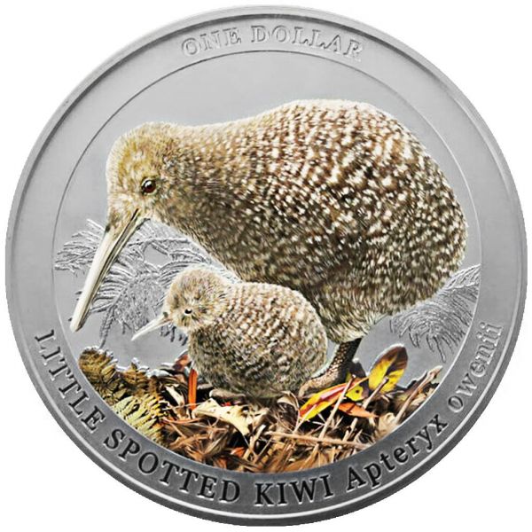 1 Dollar Neuseeland Kiwi 2022 Silber PP farbig