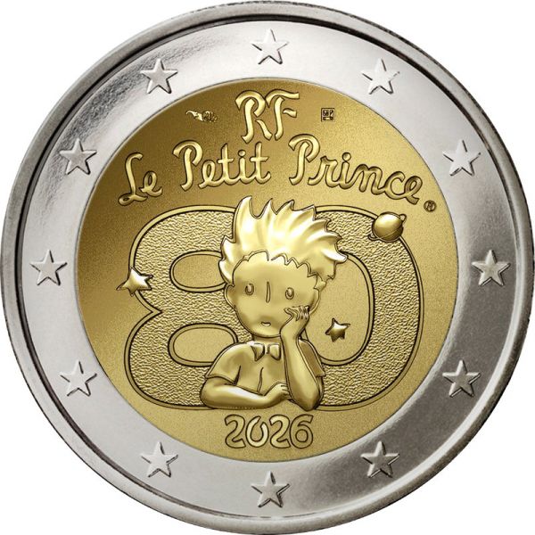 2 Euro Frankreich 80 Jahre Kleiner Prinz 2026 CN bfr