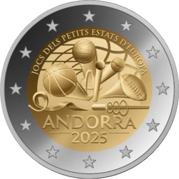 2 Euro Andorra Spiele der kleinen Staaten von Europa CN St Blister
