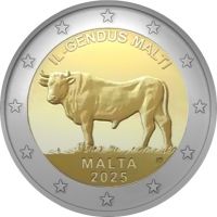 2 Euro Malta Maltesischer Ochse 2025 CN St 2 Euro Malta Maltesischer Ochse 2025 CN St