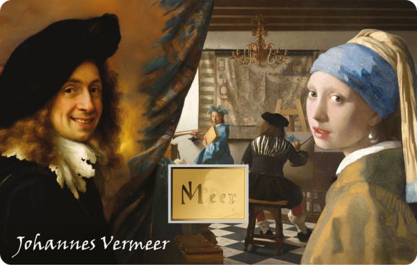 1.000 Francs Gabun Vermeer "Collage" Coincard Gold