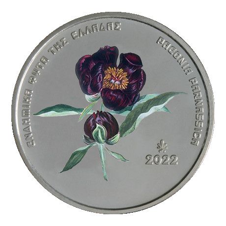 5 Euro Griechenland Flora - Pfingstrose 2022 Silber PL