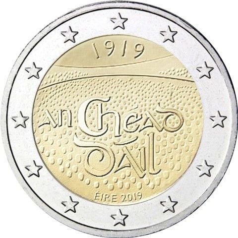 2 € Irland "100 J. Dail Eireann" 2019 CuNi bfr