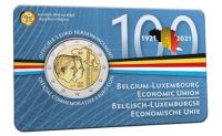 2 Euro Belgien 100 J. Wirtschaftsunion Luxemburg 2021 CN St 2 Euro Belgien 100 J. Wirtschaftsunion Luxemburg 2021 CN St