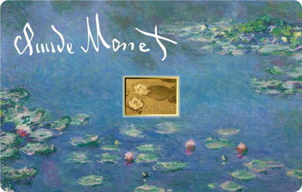 3.000 Francs Tschad Claude Monet II Seerosen Coincard Gold