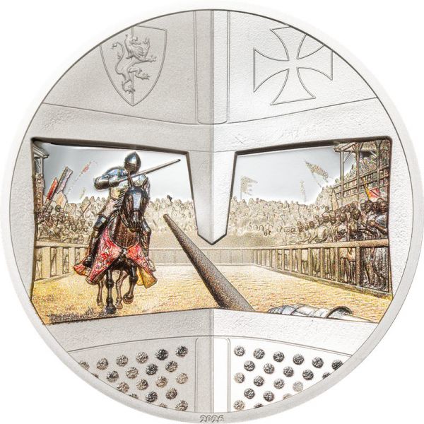 5 Dollars Cook Islands Knight Games - Jousting 2026 Silber PP