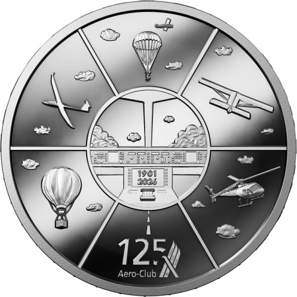 20 CHF Schweiz 125 Jahre Aero-Club 2026 Silber PP