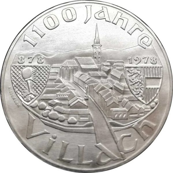 100 ATS 1100 Jahre Villach 1978 Ag Vz