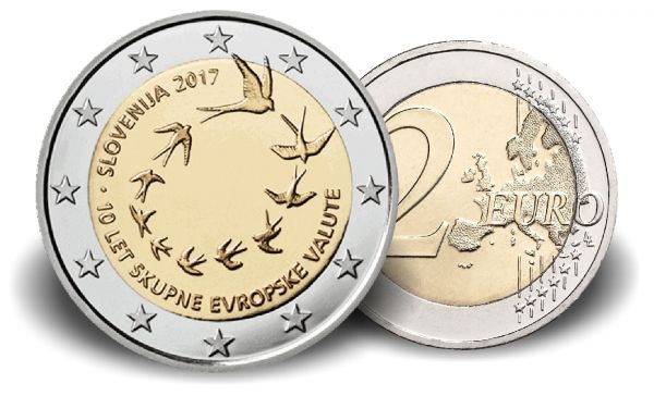2 € Slowenien "10 Jahre Euroeinführung" 2017 CN vz