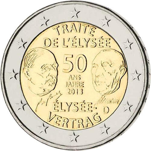 2 Euro Deutschland 50 J. Élysée-Vertrag 2013 CN vz