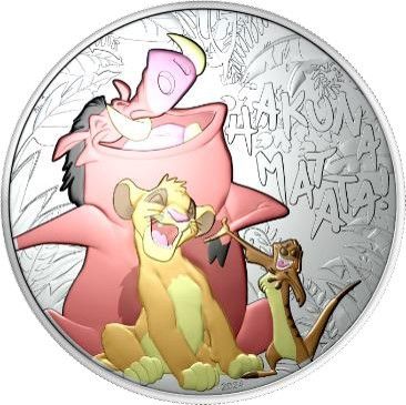 10 Euro Frankreich Der König der Löwen - Farbig - Silber PP