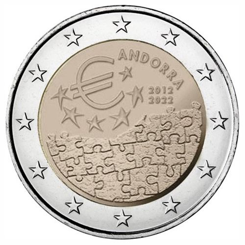 2 Euro Andorra 10 J. Beschluss der Euroeinführung 2022 CN ST