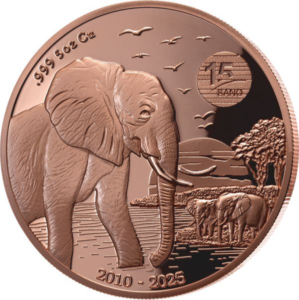 1 Dollars LBR Elefant 2025 Cu St